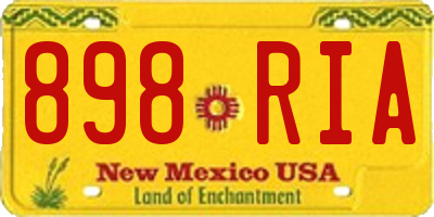 NM license plate 898RIA