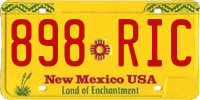 NM license plate 898RIC