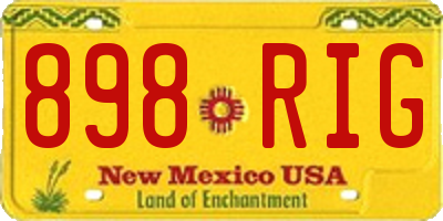 NM license plate 898RIG