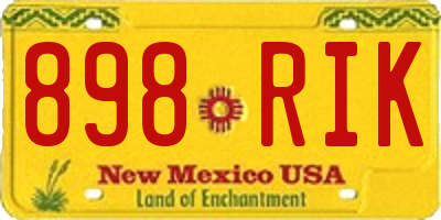 NM license plate 898RIK
