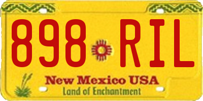 NM license plate 898RIL