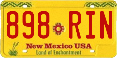 NM license plate 898RIN