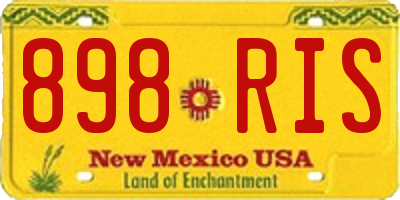 NM license plate 898RIS