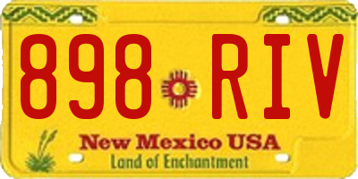 NM license plate 898RIV