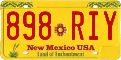 NM license plate 898RIY