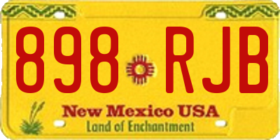 NM license plate 898RJB