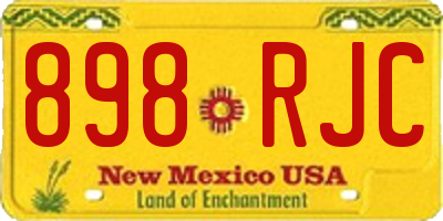 NM license plate 898RJC