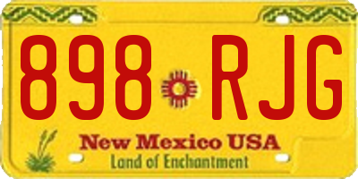 NM license plate 898RJG