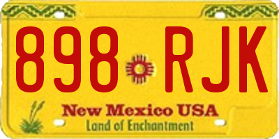 NM license plate 898RJK