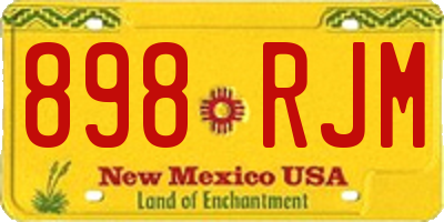 NM license plate 898RJM