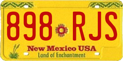 NM license plate 898RJS