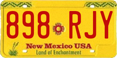 NM license plate 898RJY