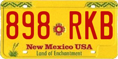 NM license plate 898RKB