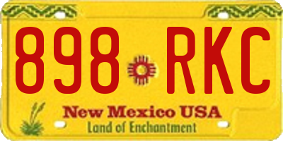 NM license plate 898RKC