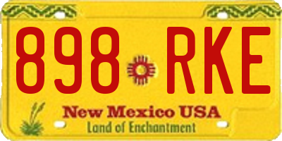 NM license plate 898RKE