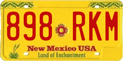 NM license plate 898RKM