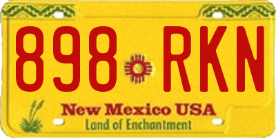 NM license plate 898RKN