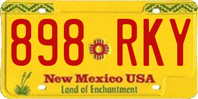 NM license plate 898RKY
