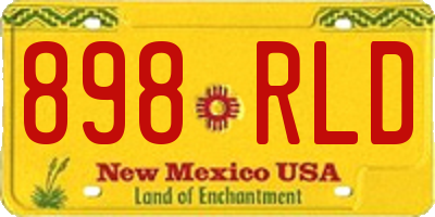 NM license plate 898RLD