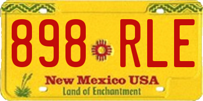 NM license plate 898RLE