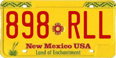 NM license plate 898RLL
