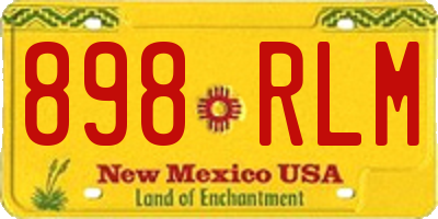 NM license plate 898RLM