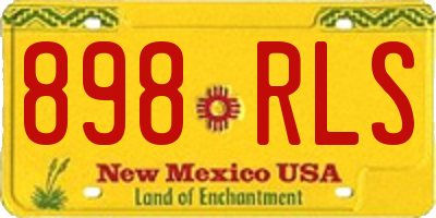 NM license plate 898RLS