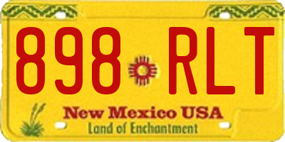 NM license plate 898RLT