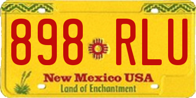 NM license plate 898RLU