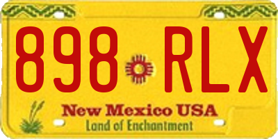 NM license plate 898RLX