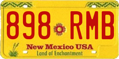 NM license plate 898RMB