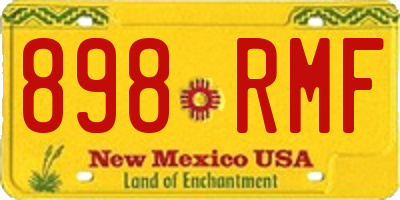 NM license plate 898RMF