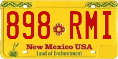 NM license plate 898RMI