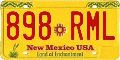 NM license plate 898RML