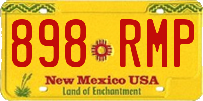 NM license plate 898RMP