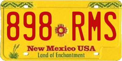 NM license plate 898RMS