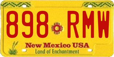 NM license plate 898RMW