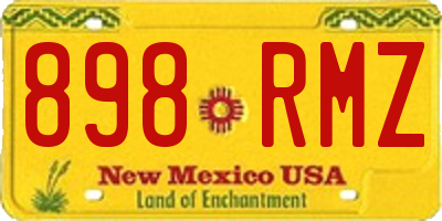 NM license plate 898RMZ
