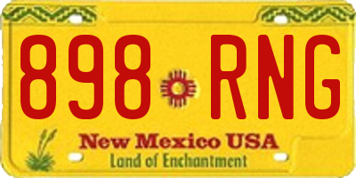 NM license plate 898RNG