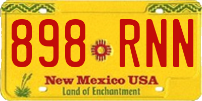 NM license plate 898RNN