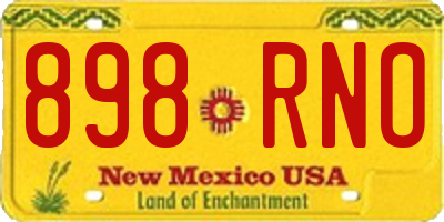NM license plate 898RNO