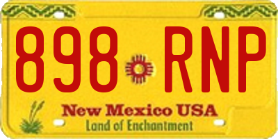 NM license plate 898RNP