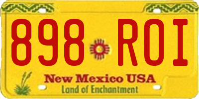 NM license plate 898ROI