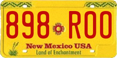 NM license plate 898ROO