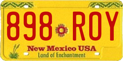 NM license plate 898ROY