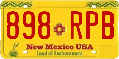 NM license plate 898RPB