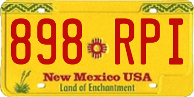 NM license plate 898RPI