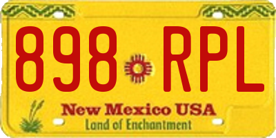 NM license plate 898RPL