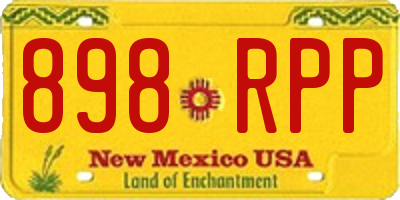 NM license plate 898RPP