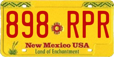 NM license plate 898RPR